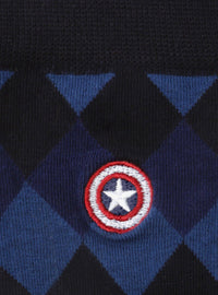 Set de regalo de calcetines y pin de Captain America