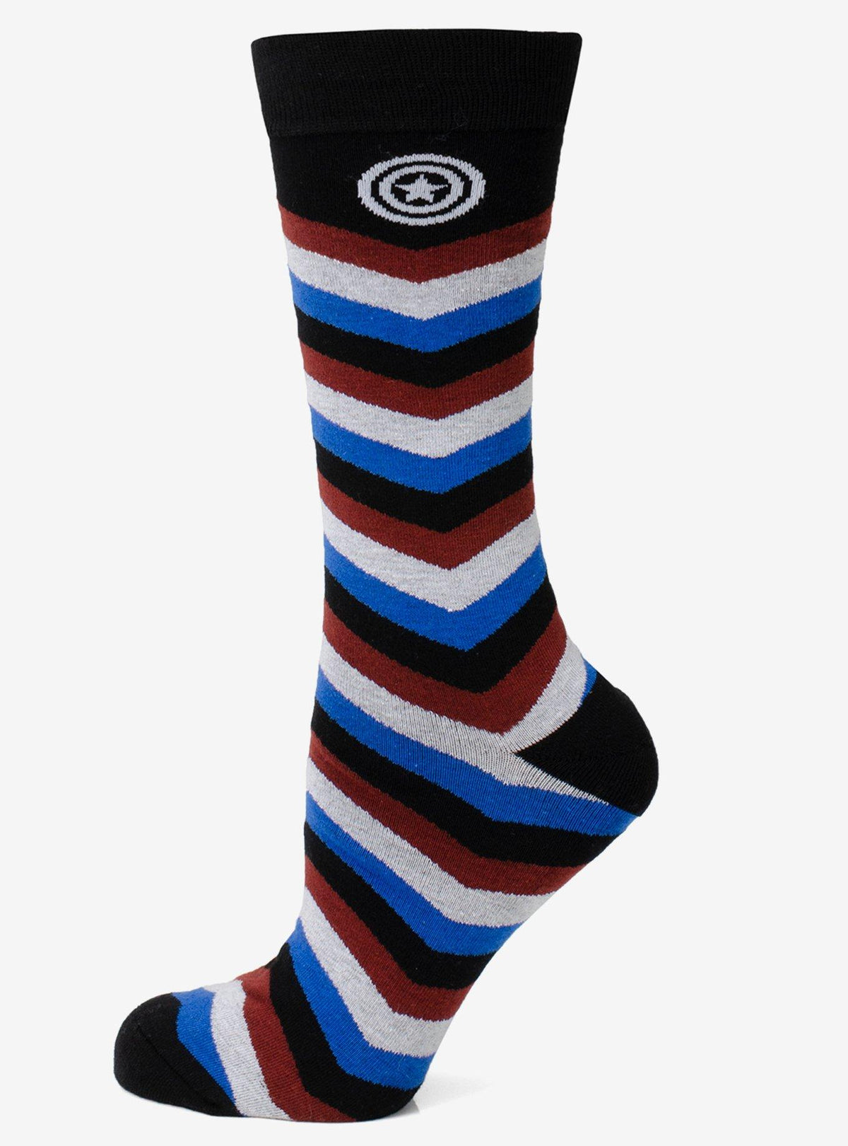 Set de regalo de calcetines y pin de Captain America