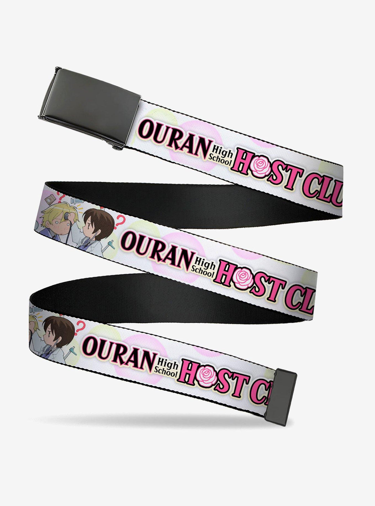Cinturón blanco de Ouran High School con Tamaki y Haruhi