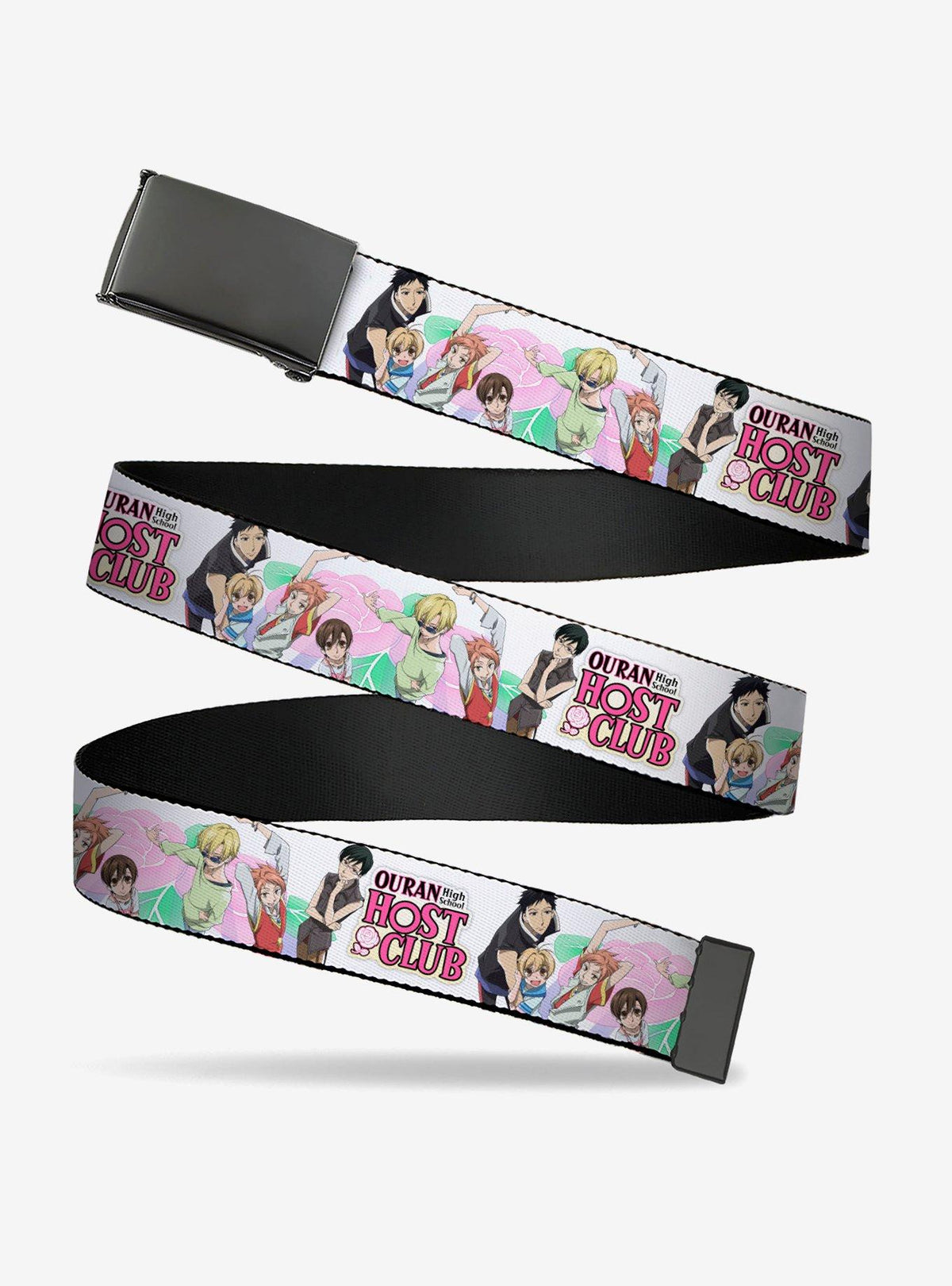 Cinturón blanco Ouran High School con personajes y logo
