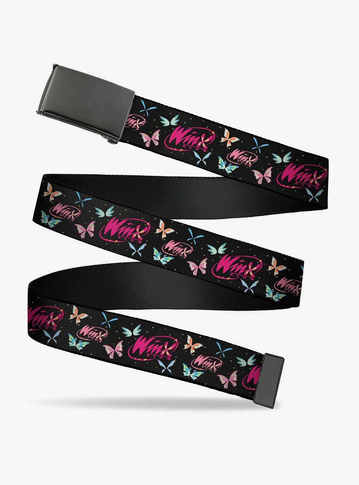 Cinturón Winx Club con mariposas y hebilla de ajuste