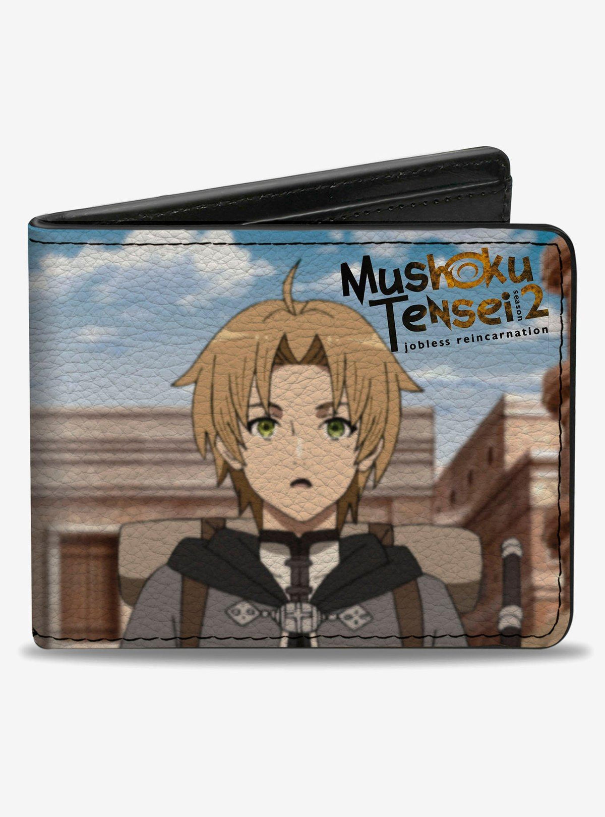 Billetera Mushoku Tensei con Fitz y Rudeus Greyrat