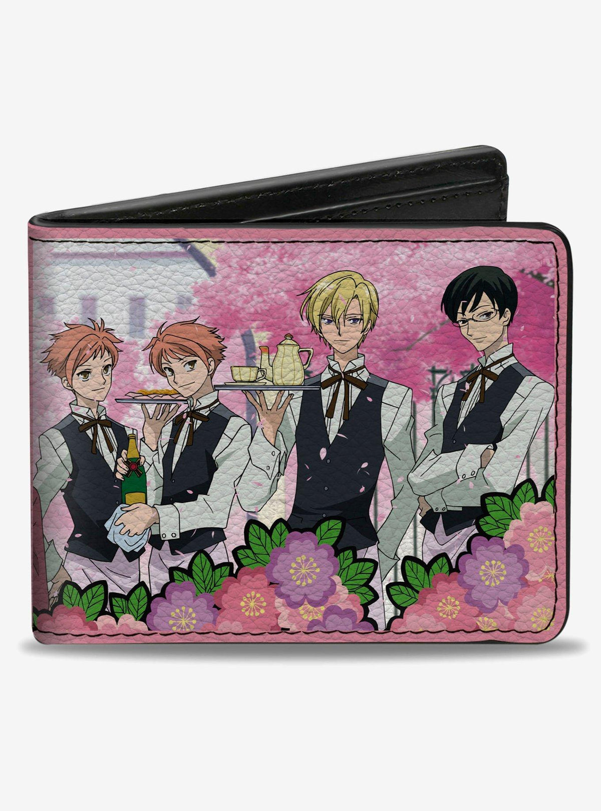 Billetera Ouran High School Host Club con pose grupal