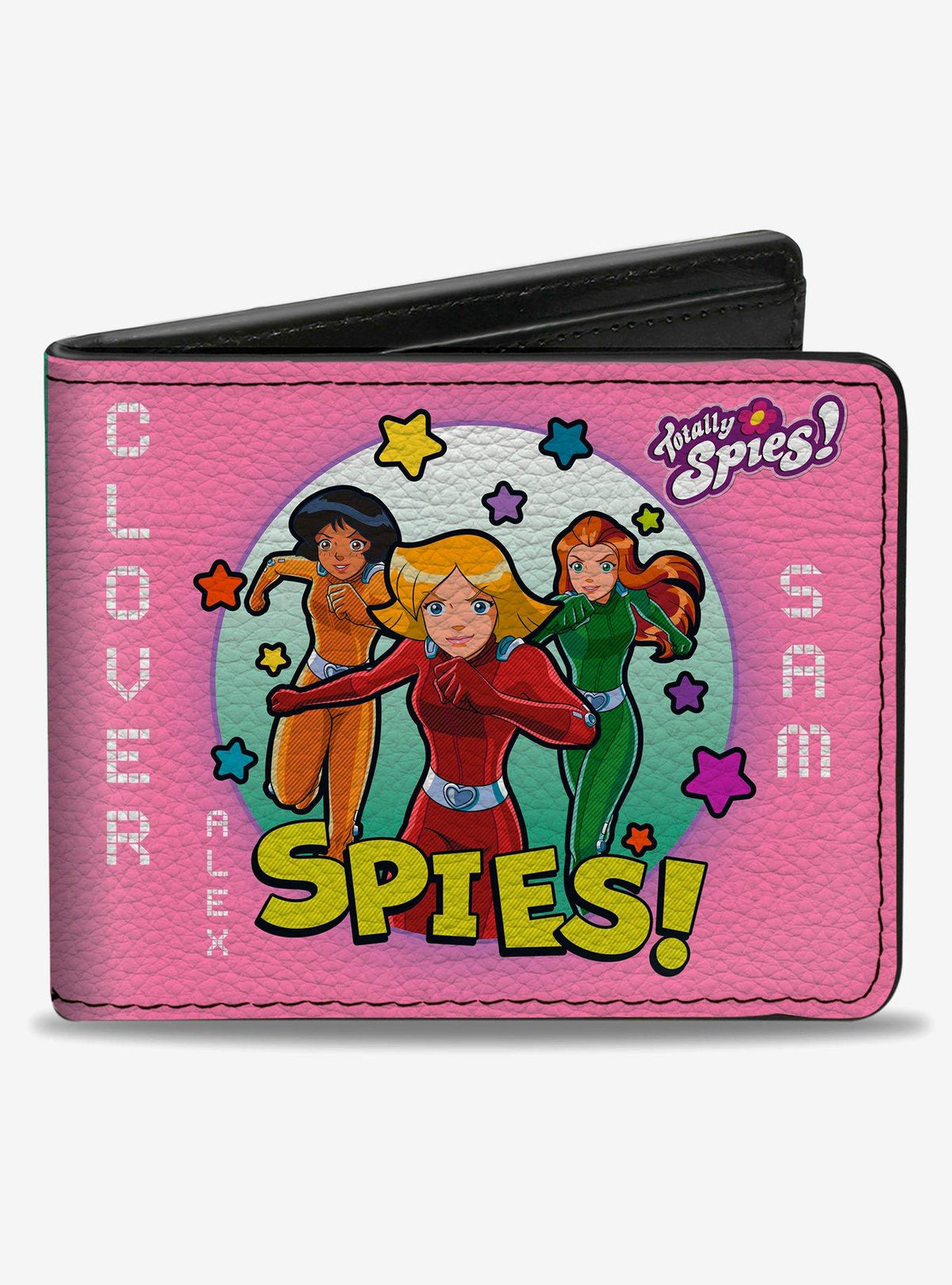 Billetera bifold Totally Spies! rosa y turquesa