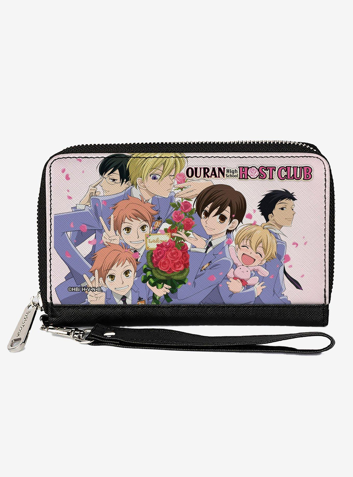 Billetera blanca Ouran High School Host Club con cierre