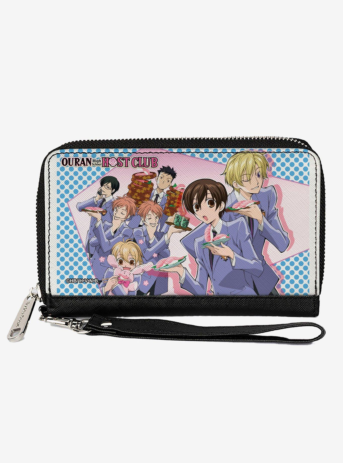 Billetera Ouran High School Host Club con diseño de sushi