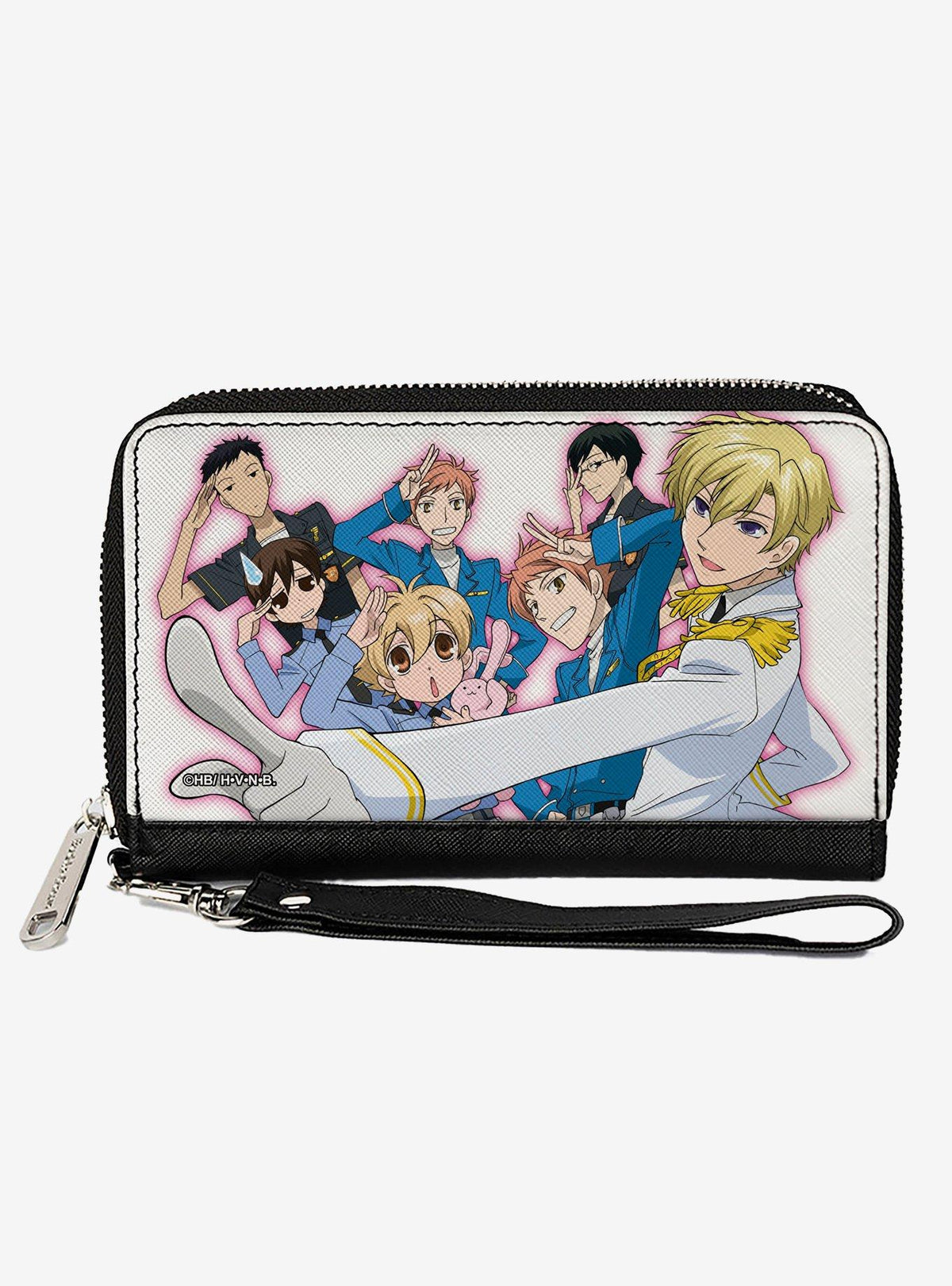 Billetera blanca Ouran High School Host Club con cierre