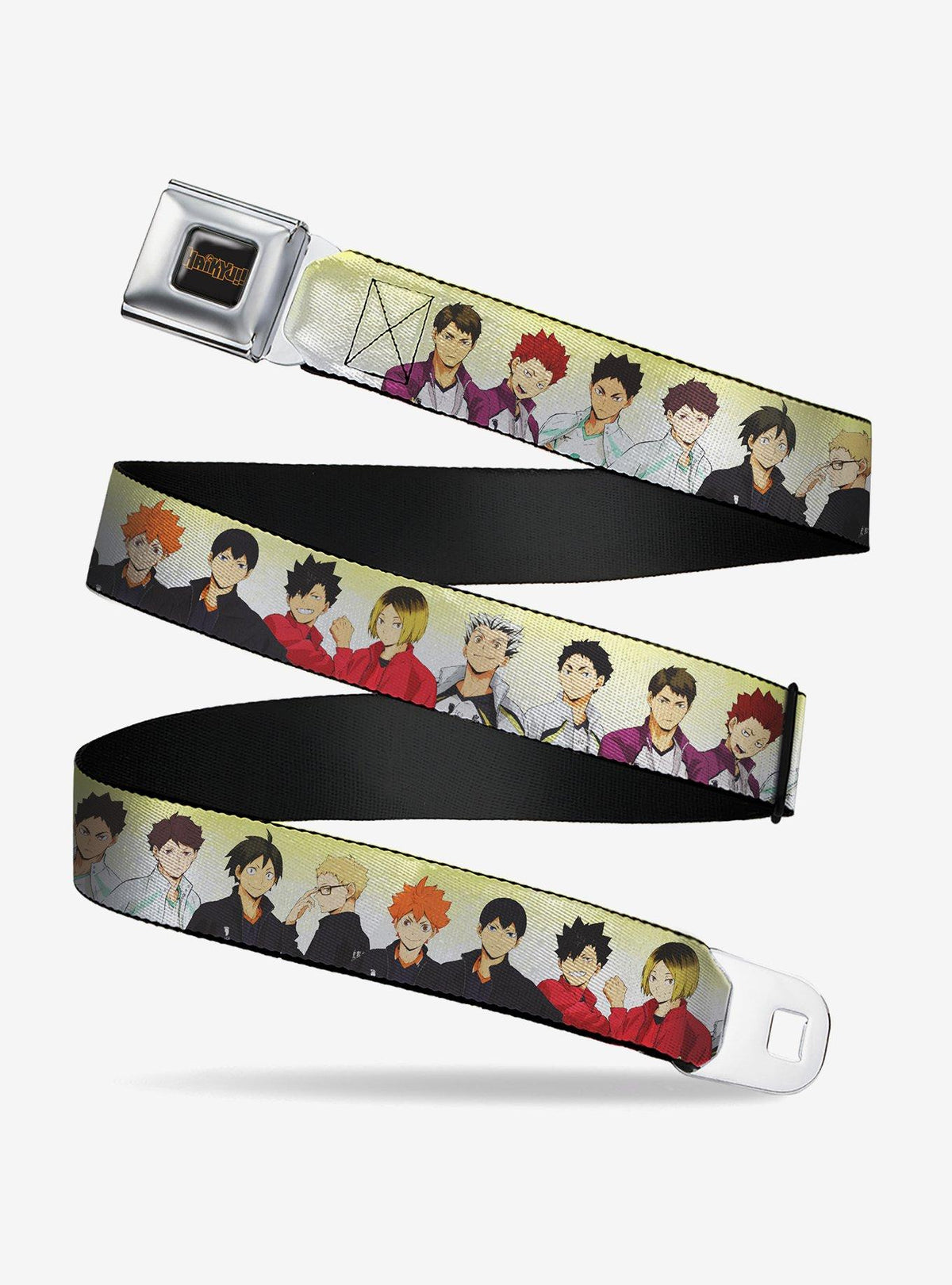 Cinturón juvenil Haikyu!! con hebilla tipo cinturón de seguridad