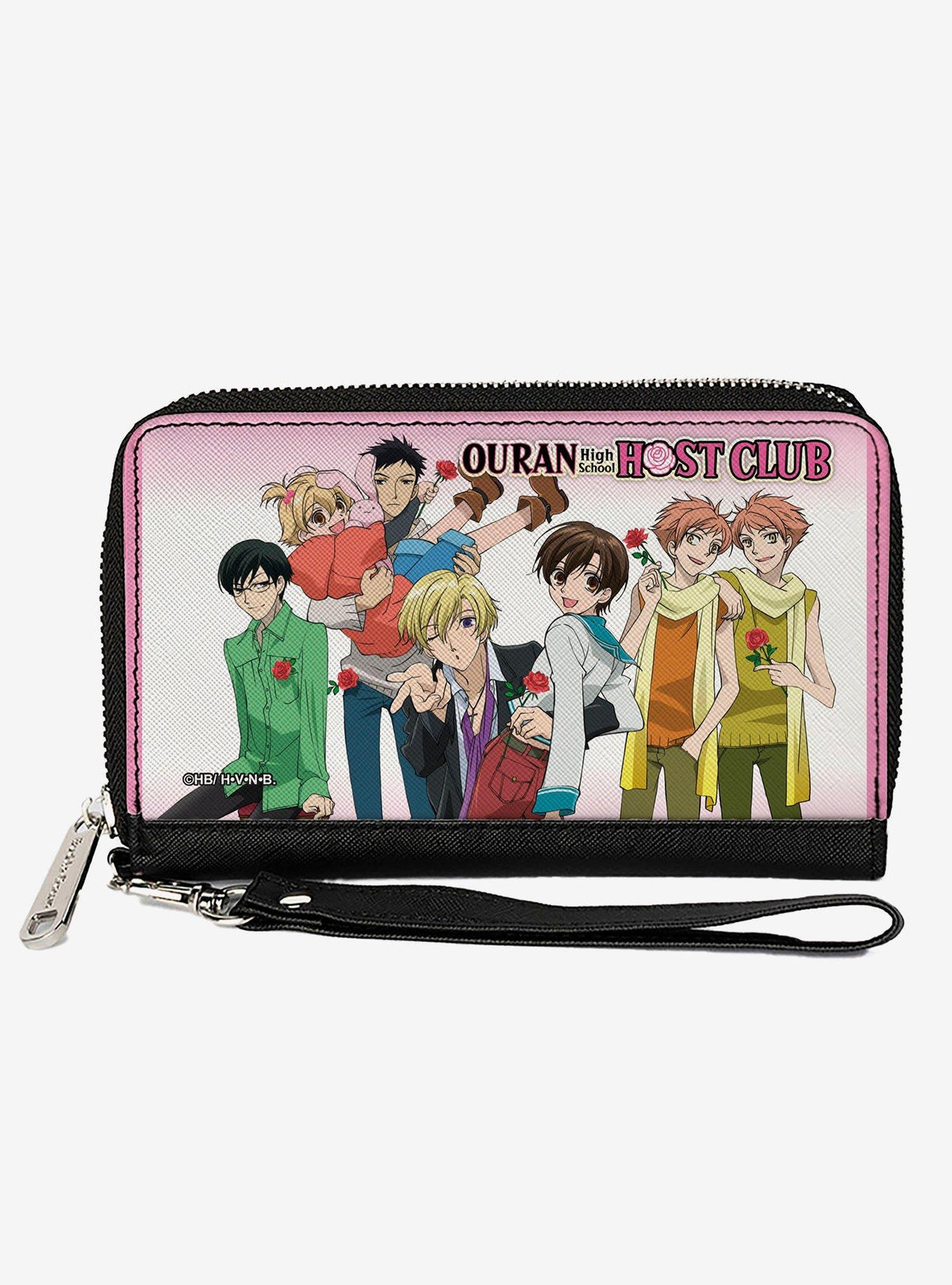 Billetera blanca con rosas de Ouran High School Host Club