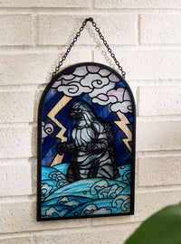 Cuadro de vidrio estilo vitral de Godzilla