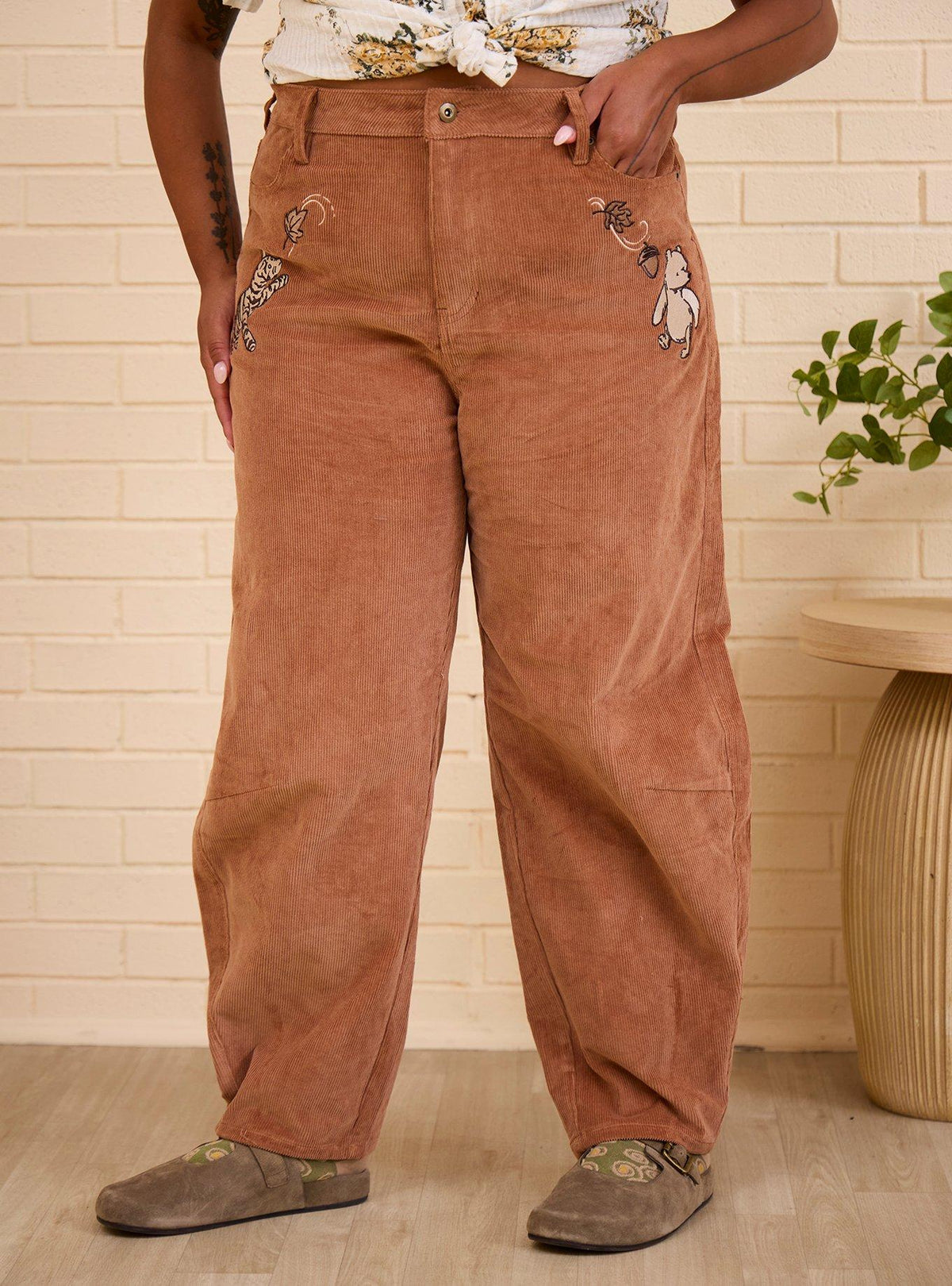 Pantalón de cotelé corte barrel de Winnie the Pooh