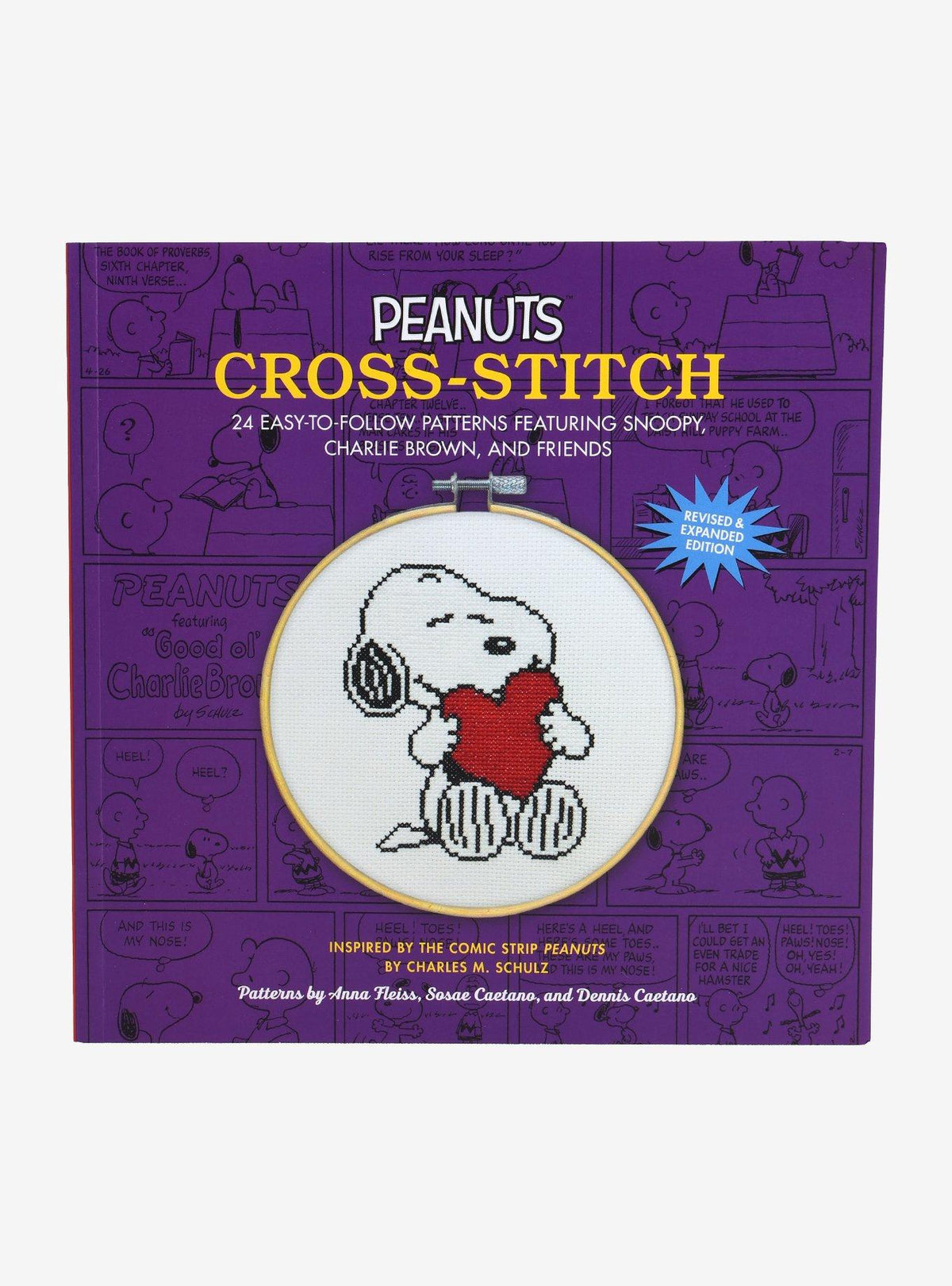Libro de patrones de punto cruz de Peanuts