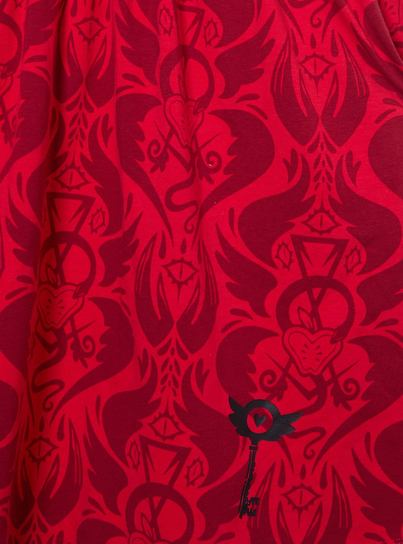 Vestido skater con íconos de Hazbin Hotel