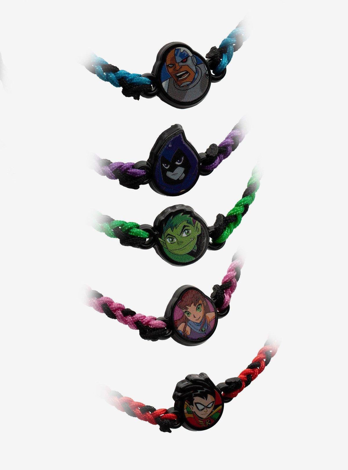 Set de 5 pulseras de cordón de Teen Titans