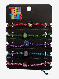 Set de 5 pulseras de cordón de Teen Titans