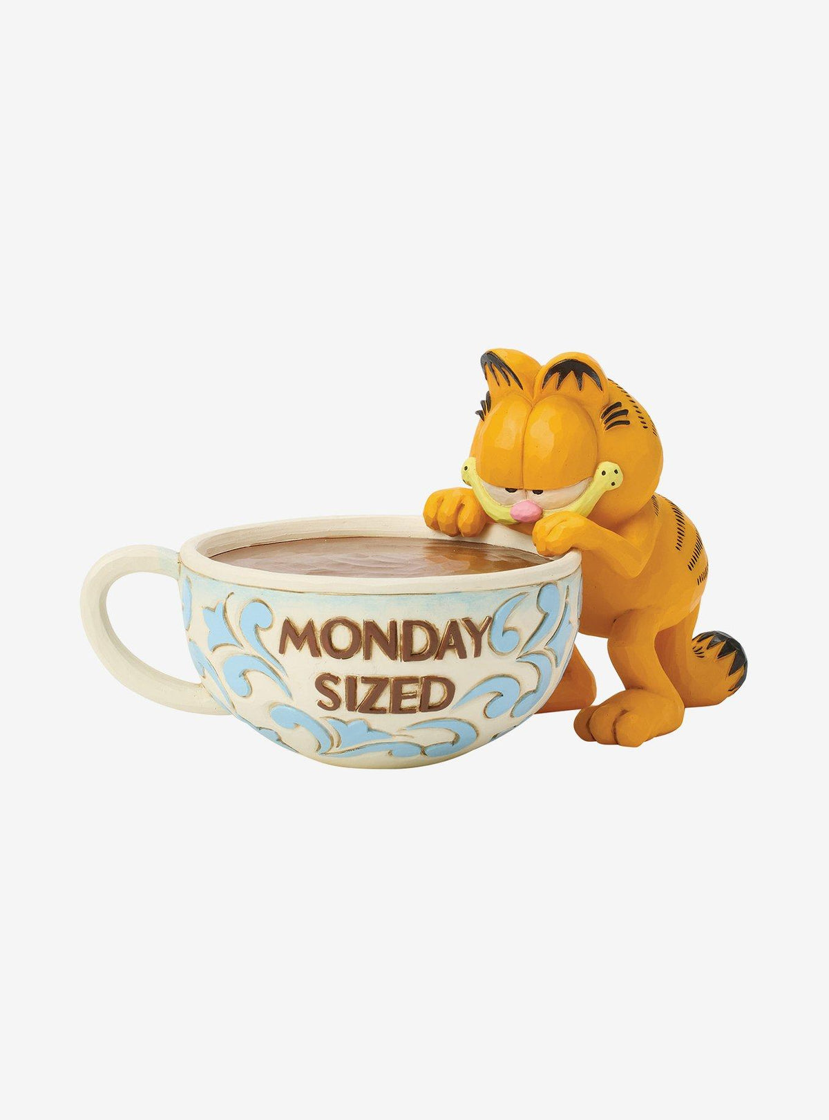 Figura de Garfield con taza de café extra grande