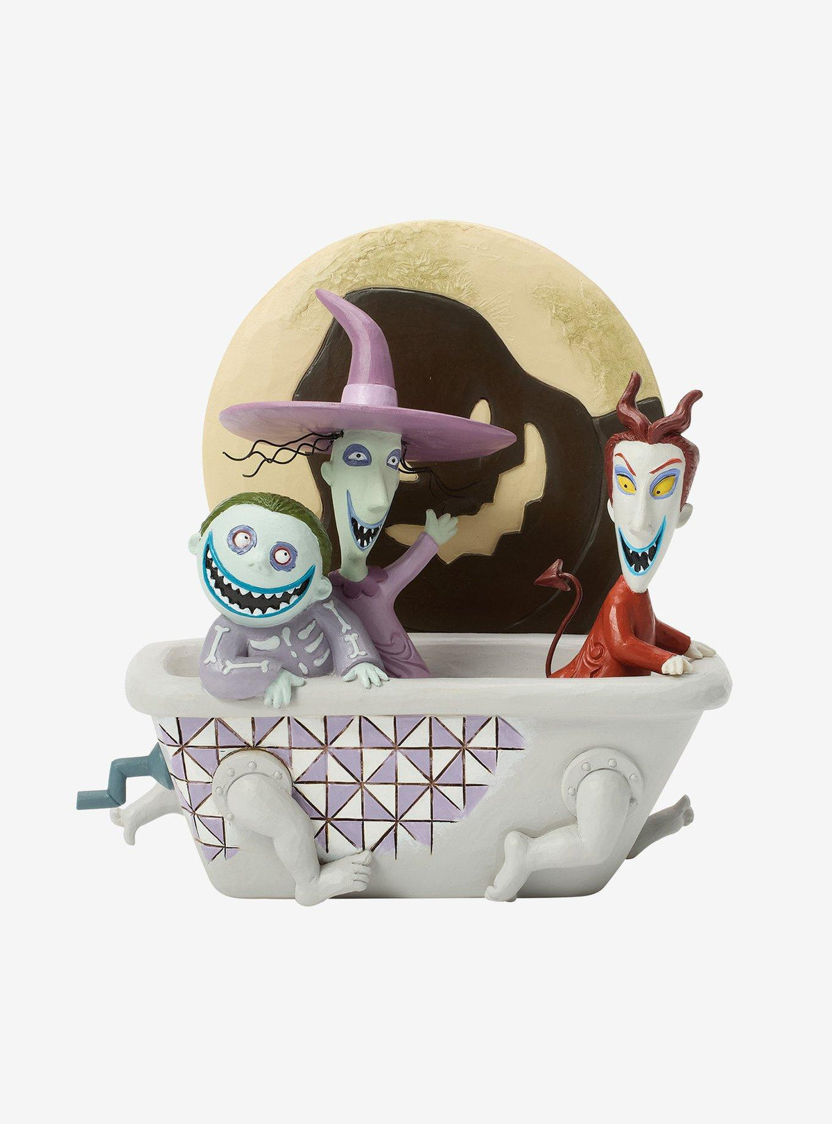 Figura Lock, Shock y Barrel en bañera - Nightmare Before Christmas