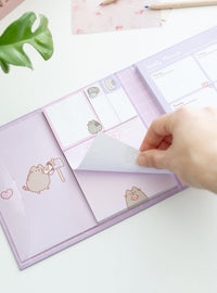 Pusheen Planificador semanal con notas adhesivas