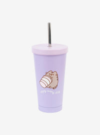Vaso térmico Pusheen Moments con bombilla
