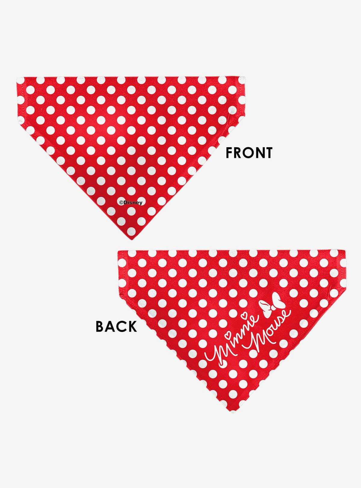 Bandana roja con lunares de Minnie Mouse para perros