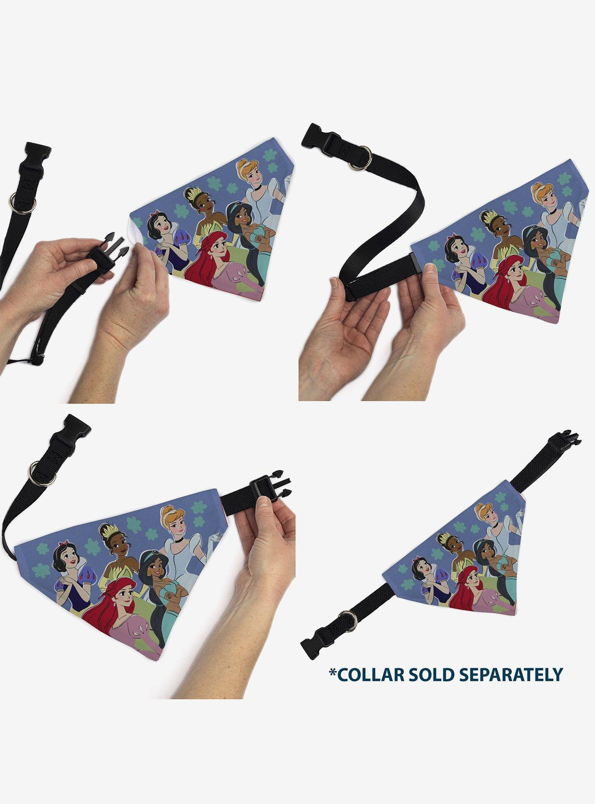 Bandana para mascota Disney Princesses con flores
