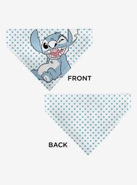 Bandana para mascota Stitch guiñando el ojo y con lunares
