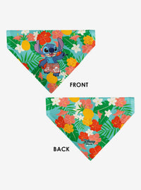 Bandana para mascota Disney Stitch con diseño floral