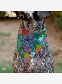 Bandana para mascota Disney Stitch con diseño floral