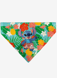 Bandana para mascota Disney Stitch con diseño floral