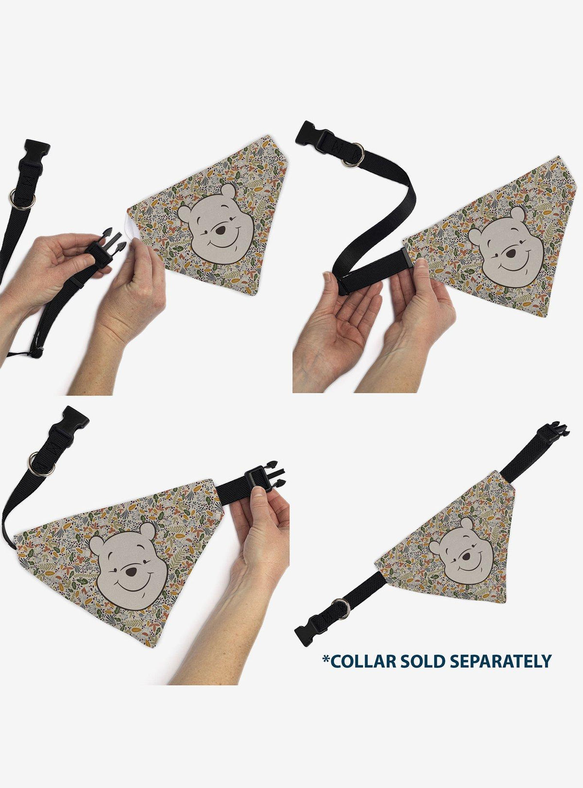 Bandana para mascota Winnie the Pooh con hojas