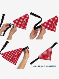 Bandana roja con lunares de Minnie Mouse para mascotas