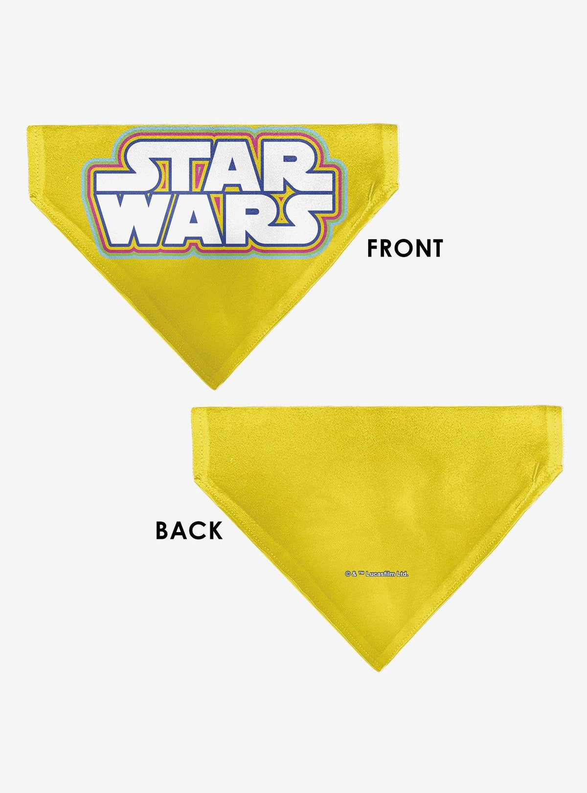 Bandana para mascota Star Wars amarilla y multicolor