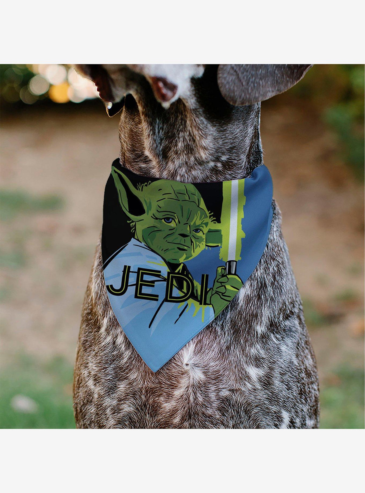Bandana para mascota Star Wars con Yoda y sable láser