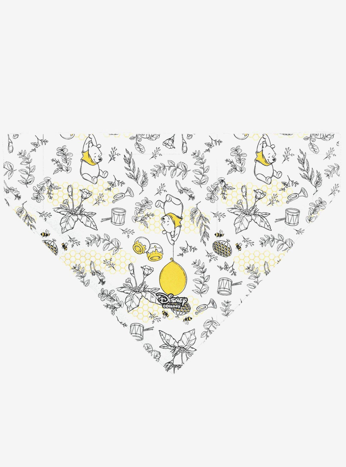 Bandana para mascota Winnie the Pooh con globos y follaje