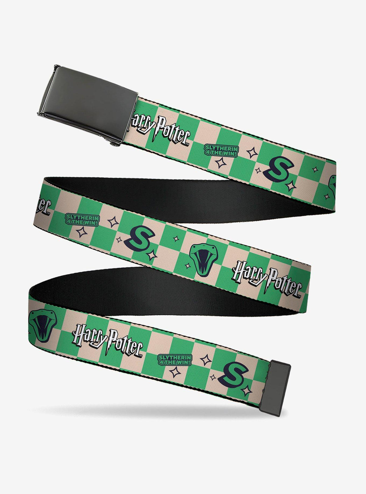 Harry Potter: Cinturón Slytherin a cuadros crema y menta