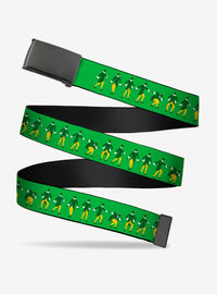 Cinturón verde de Elf con siluetas de Buddy