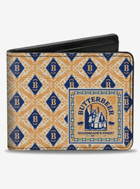 Billetera plegable azul Harry Potter Butterbeer