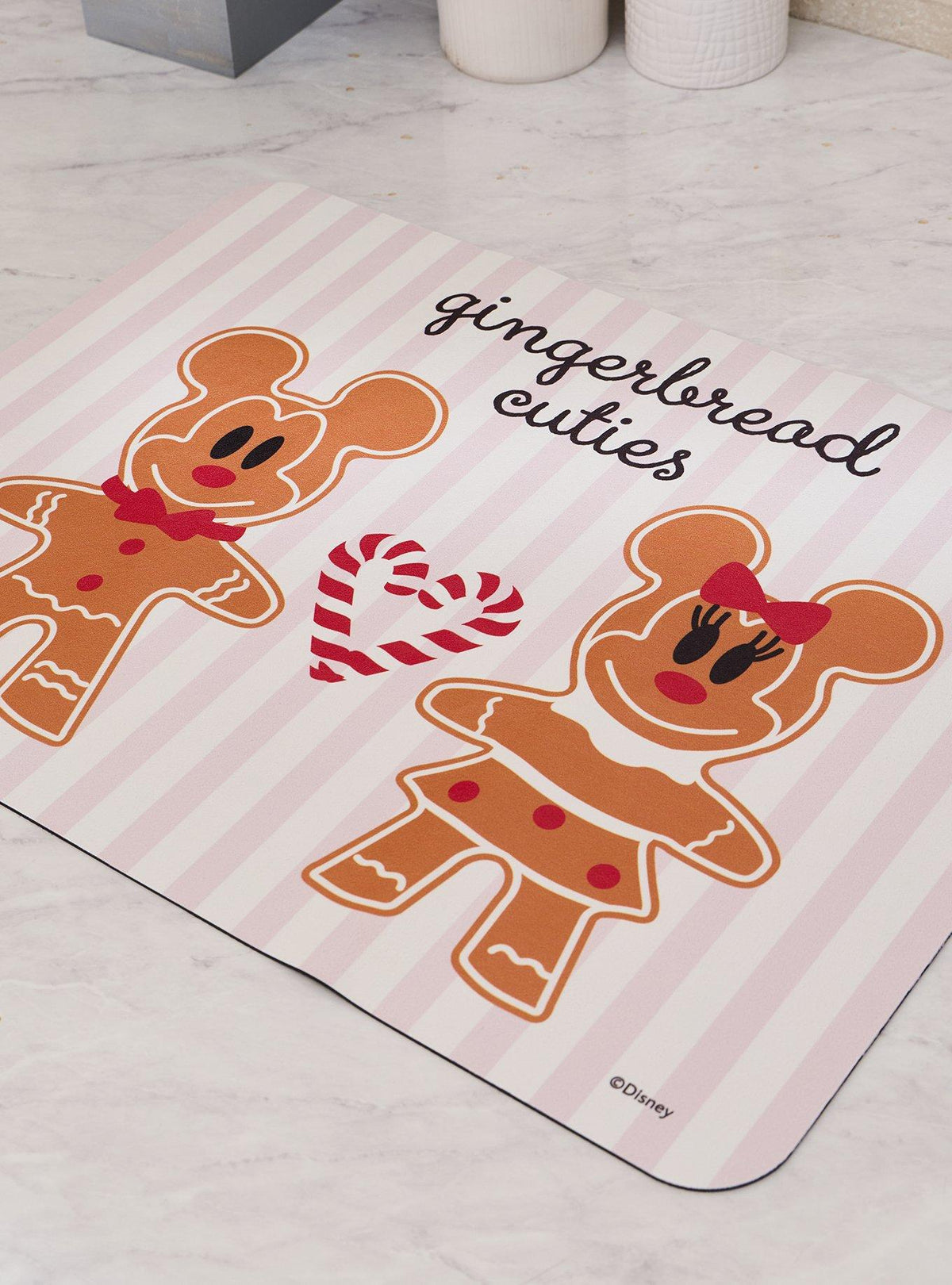 Alfombrilla secaplatos de Mickey y Minnie de jengibre