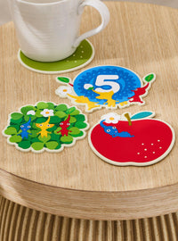 Set de 4 posavasos con diseños de Pikmin