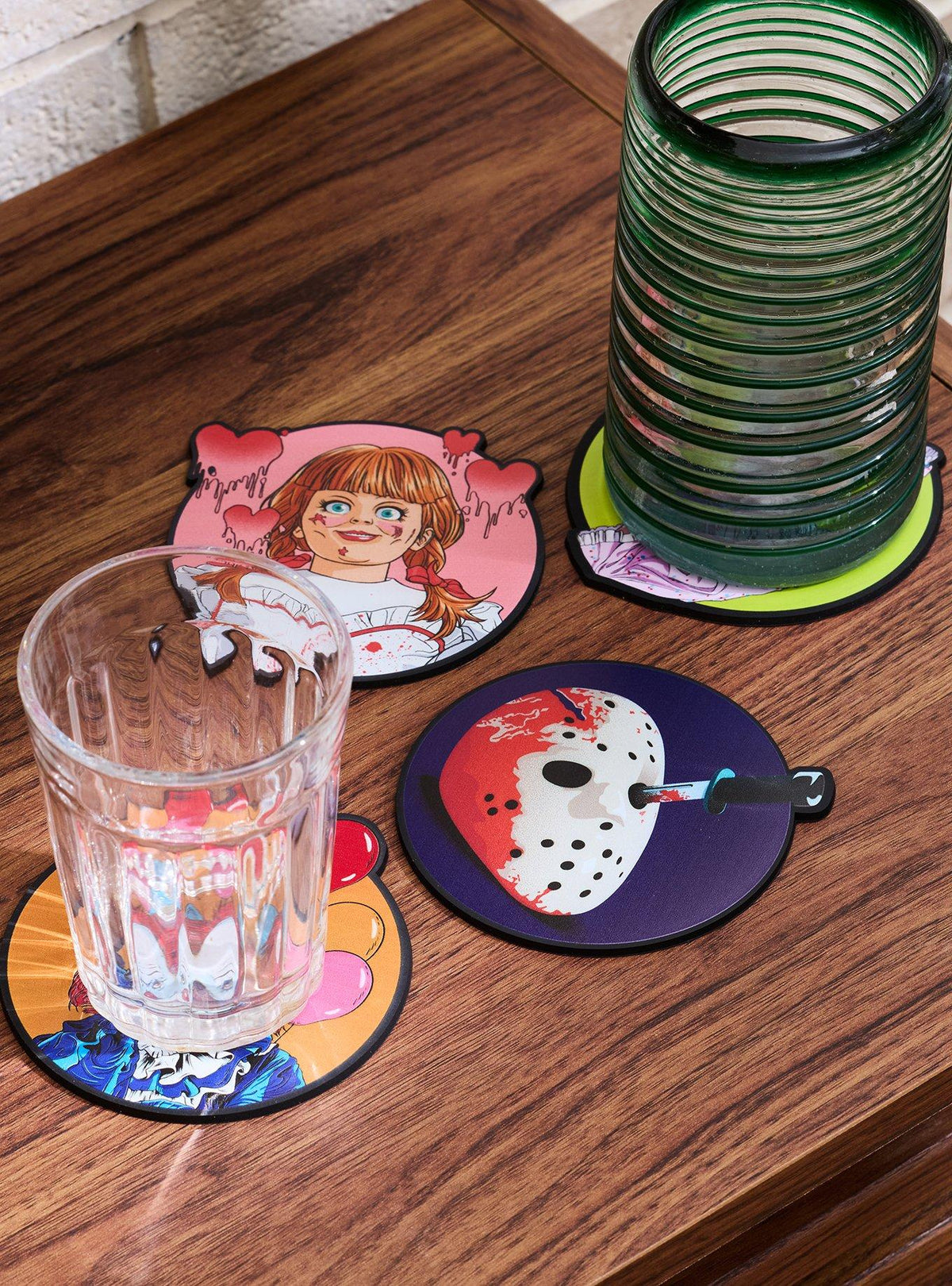 Set de 4 posavasos Warner Bros. Horror Icons