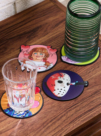 Set de 4 posavasos Warner Bros. Horror Icons