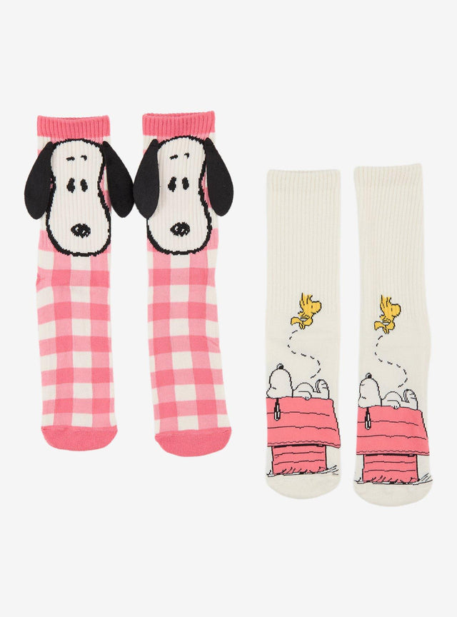 Calcetines Peanuts de Snoopy y Woodstock, 2 pares