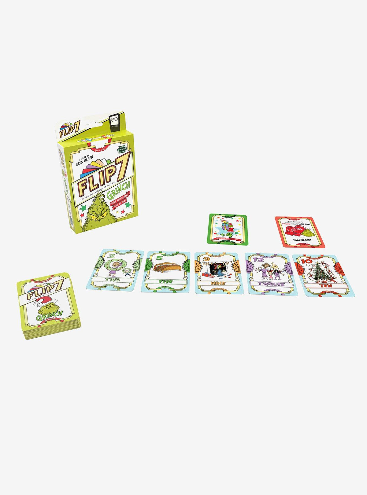 Juego de cartas Flip 7 de The Grinch
