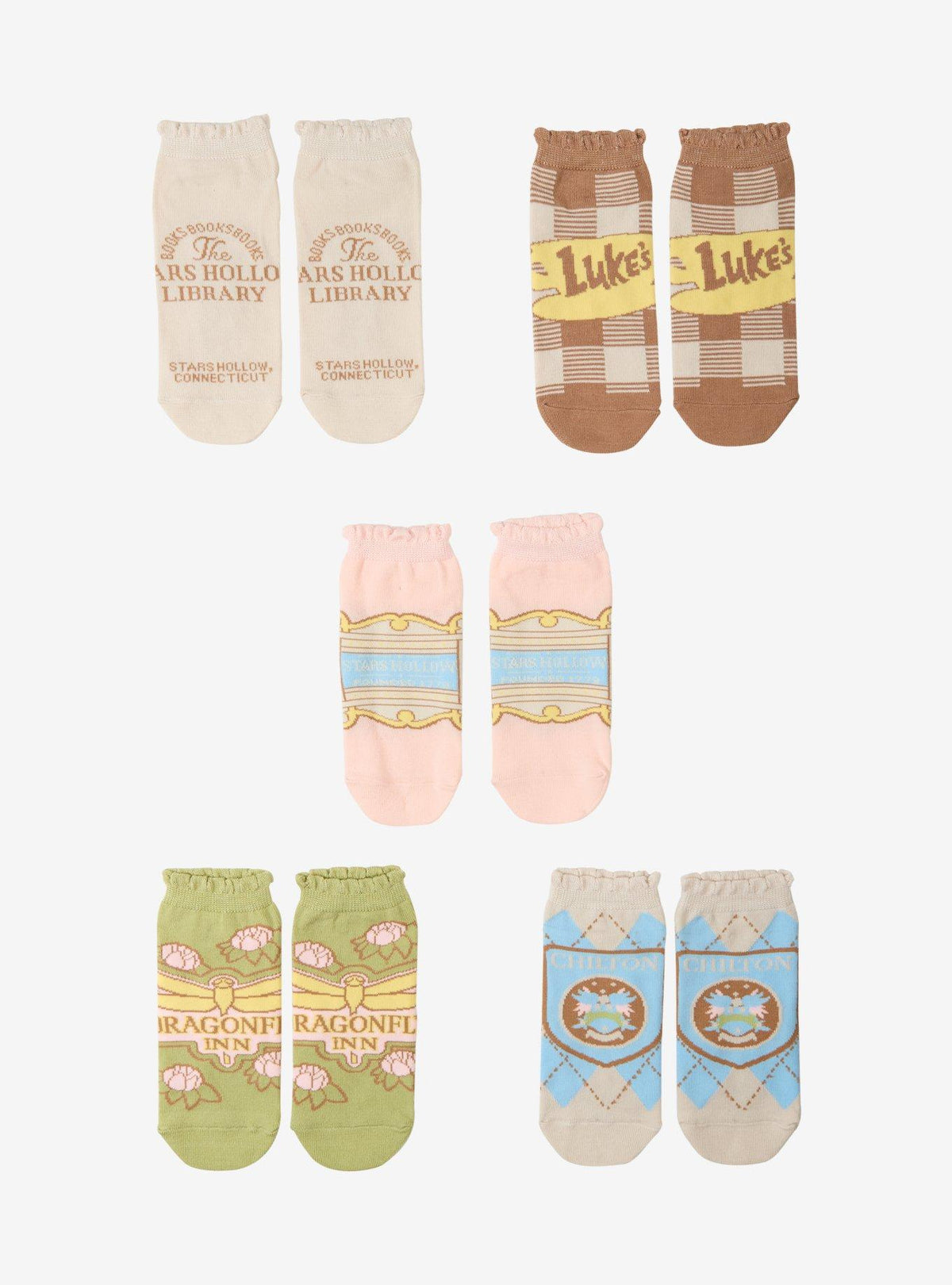 Set de 5 pares de calcetines tobilleros Gilmore Girls