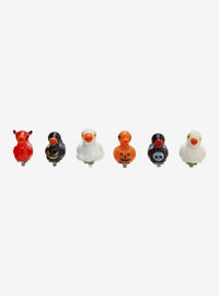 Set de 6 pinches para el pelo de patitos Halloween