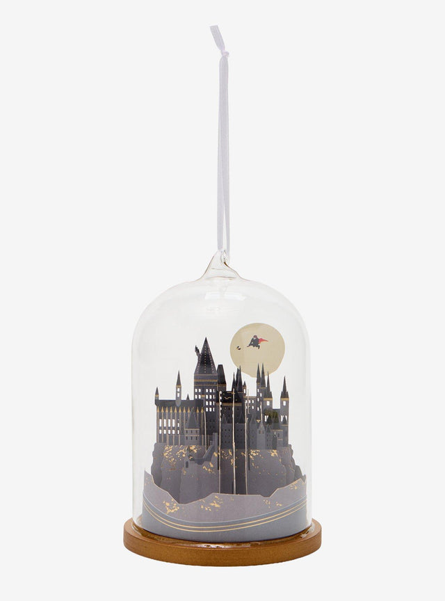Adorno de Hogwarts en campana de vidrio