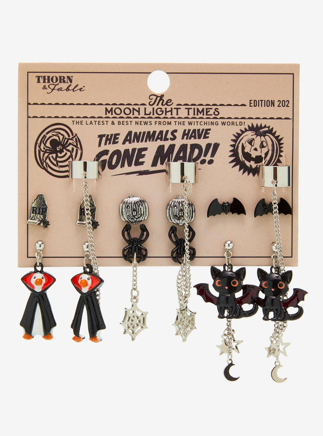 Set de aros de Halloween con gansos y criaturas