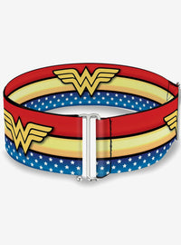 Cinturón Wonder Woman con franjas y estrellas