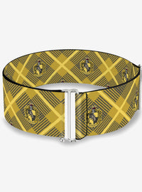 Cinturón elástico a cuadros con escudo de Hufflepuff