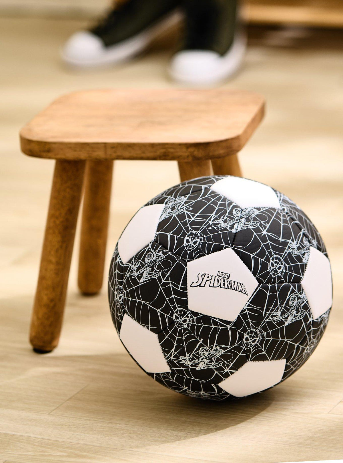 Balón de fútbol Spider-Man con telarañas, talla 5